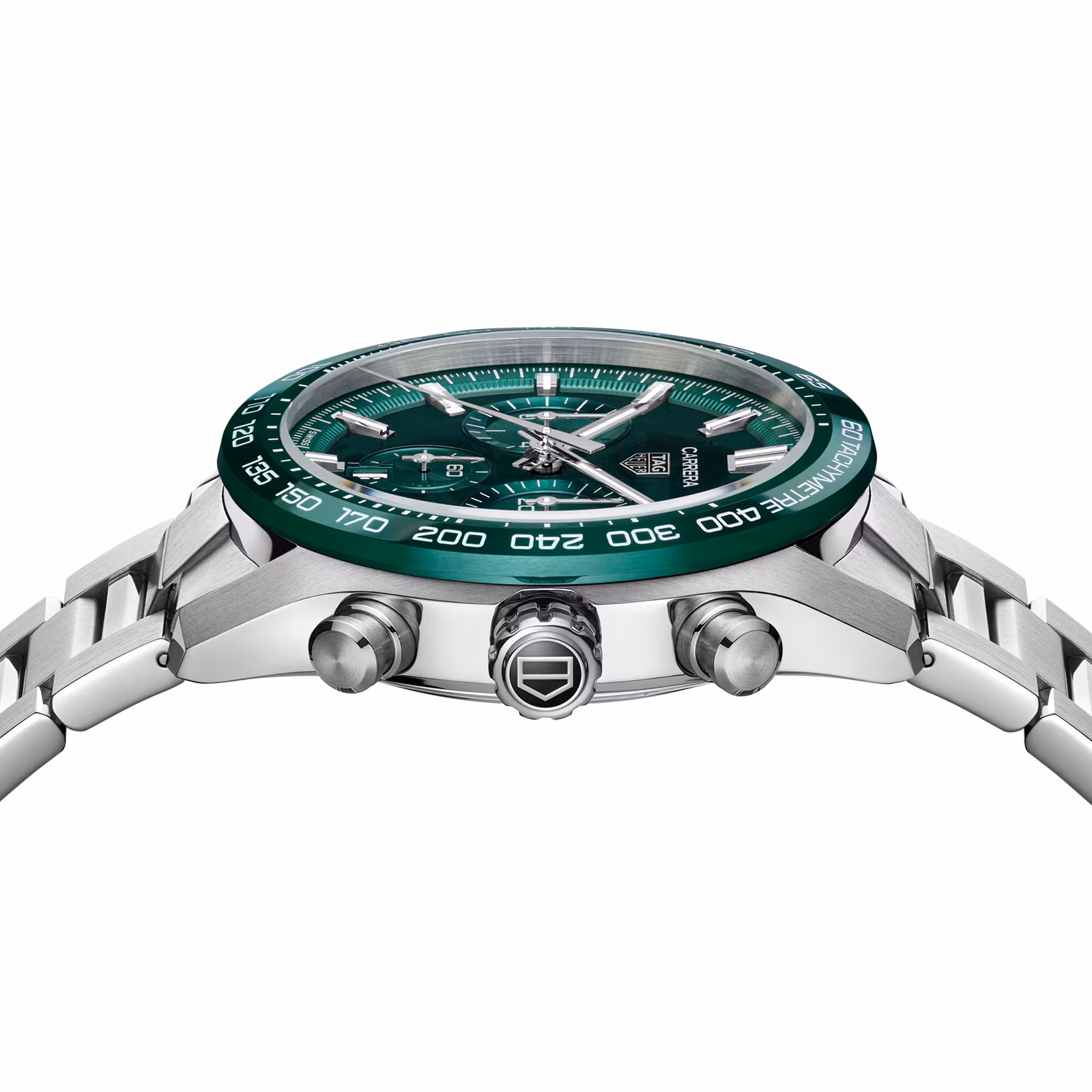 【Super Clone】TAG Heuer Carrera Chronograph 44mm Mens Watch Green Stainless Steel CBN2A1N.BA0643