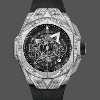【Super Clone】418.NX.1107.RX.1604.MXM20 Hublot Big Bang Sang Bleu II Titanium Pave