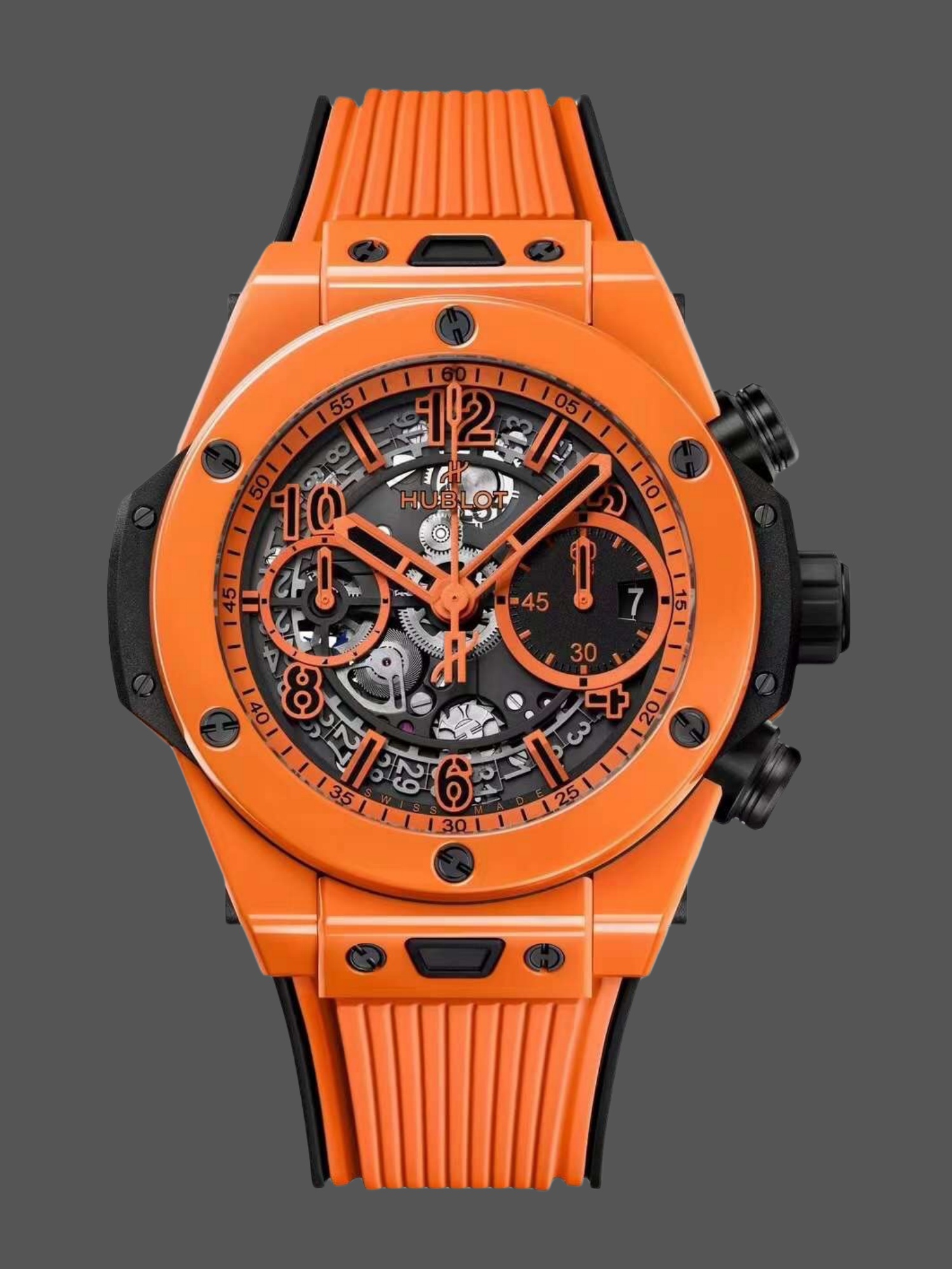 【Super Clone】Hublot Big Bang Unico Orange Ceramic 42mm 441.CU.5910.RX