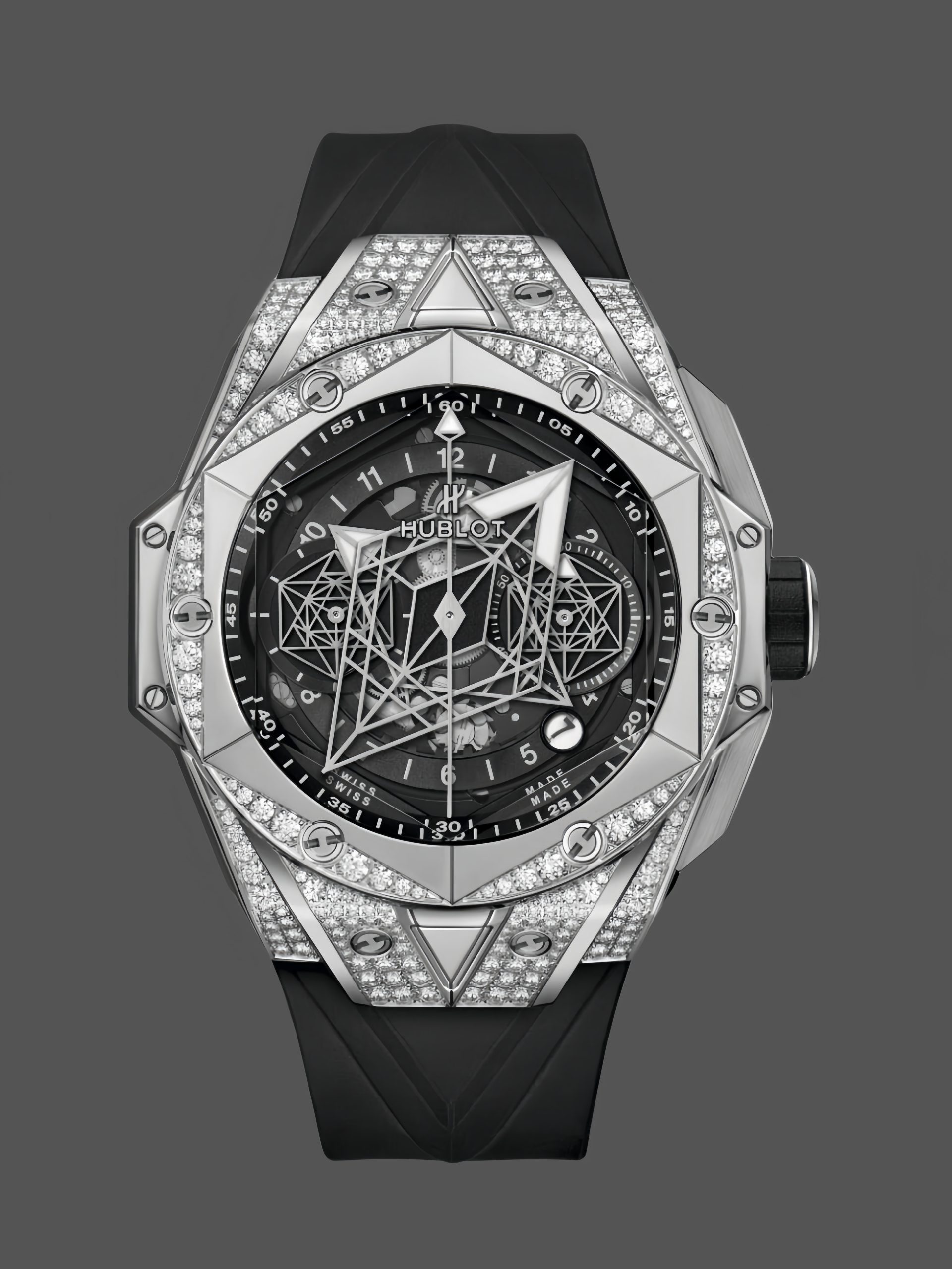【Super Clone】418.NX.1107.RX.1604.MXM20 Hublot Big Bang Sang Bleu II Titanium Pave