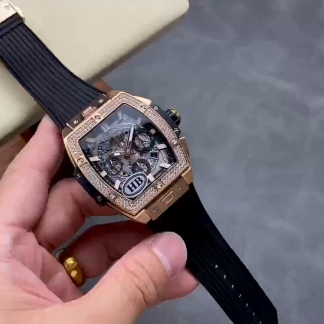 【Super Clone】Hublot Spirit of Big Bang King Gold Diamonds 42 mm 642.OX.0180.RX.1104