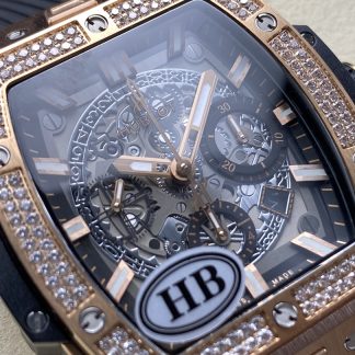 【Super Clone】Hublot Spirit of Big Bang King Gold Diamonds 42 mm 642.OX.0180.RX.1104