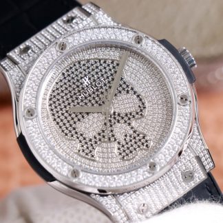 【Super Clone】Hublot Classic Fusion Skull Titanium Full Pave 511.NX.9000.LR.1704.SKULL 45mm