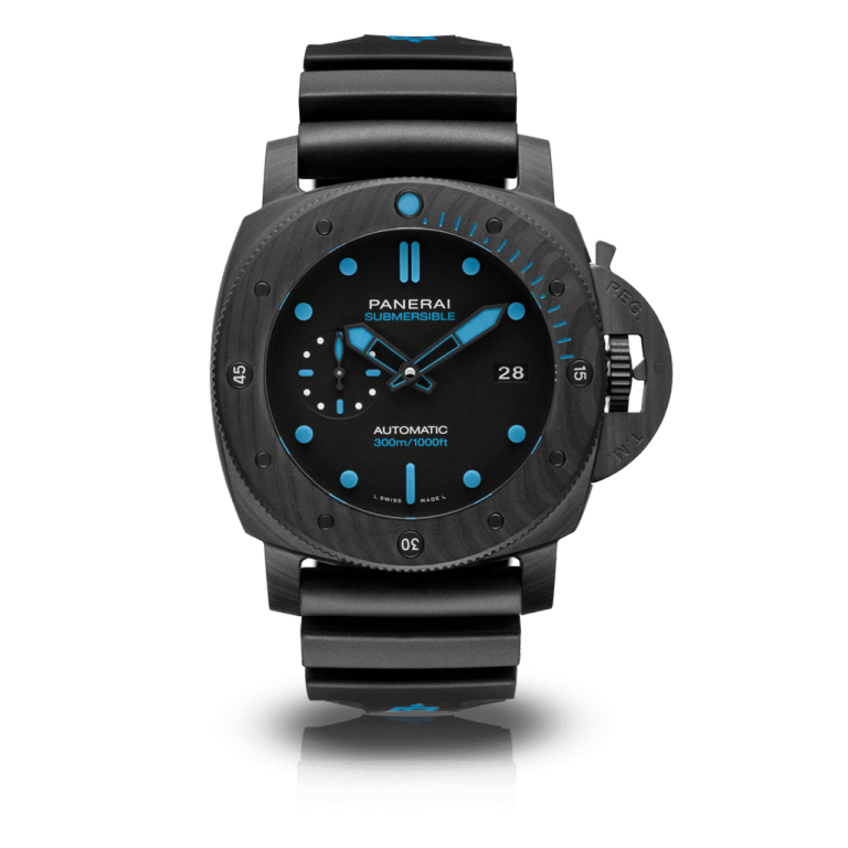 【Super Clone】Submersible Full Black Mix Blue Carbotech? 47mm