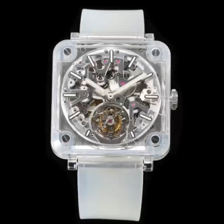 【Super Clone】Bell & Ross BR fully transparent tourbillon watch