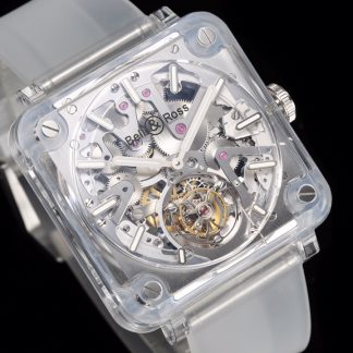 【Super Clone】Bell & Ross BR fully transparent tourbillon watch