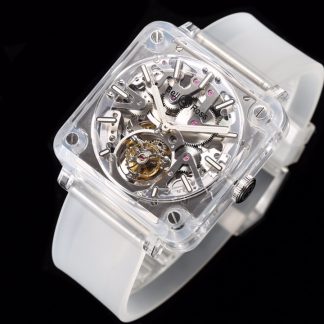 【Super Clone】Bell & Ross BR fully transparent tourbillon watch