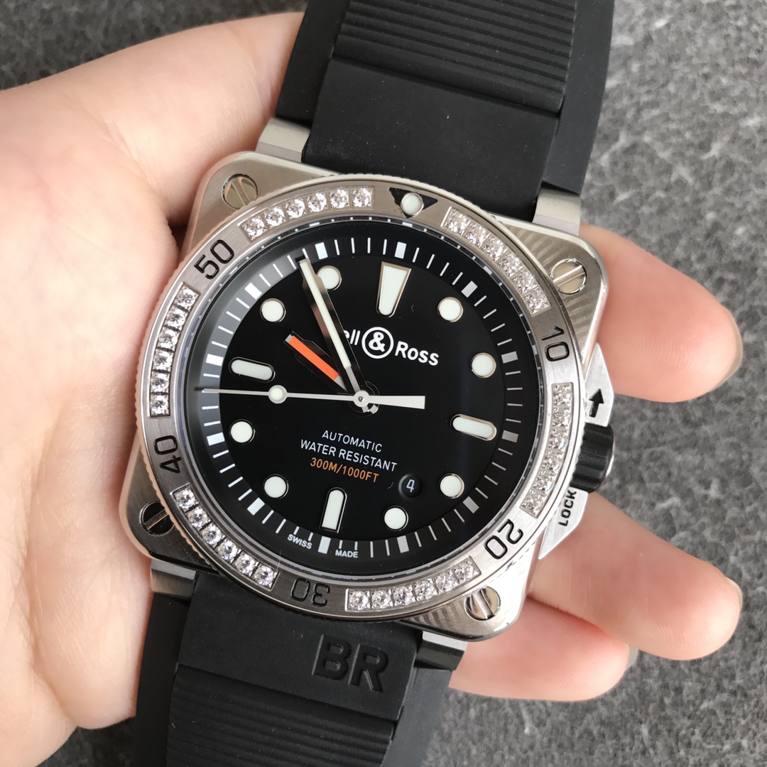 【Super Clone】Bell Ross BR 03 92-D-BL-ST/SRB Black Dial