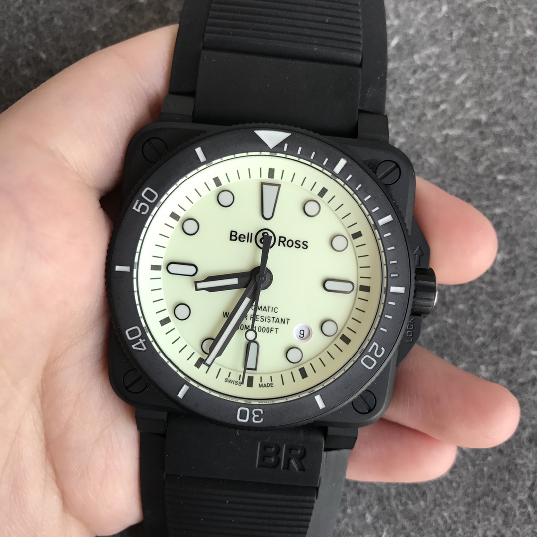【Super Clone】Bell & Ross Br 03 - 92 Diver Full Lum Watch