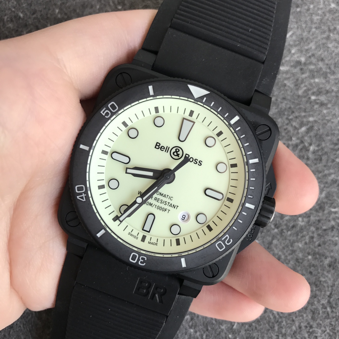 【Super Clone】Bell & Ross Br 03 - 92 Diver Full Lum Watch