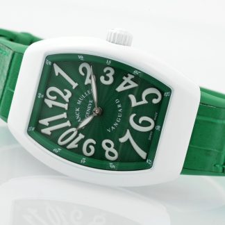 【Super Clone】Franck Muller Women's Yacht Green Dial Leather Strap