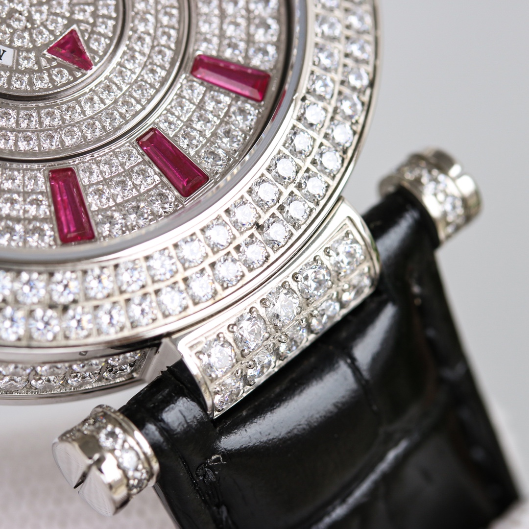【Super Clone】Franck Muller Double Mystery Ruby Diamond DM 42 D 2R CD Master of Complications Silver