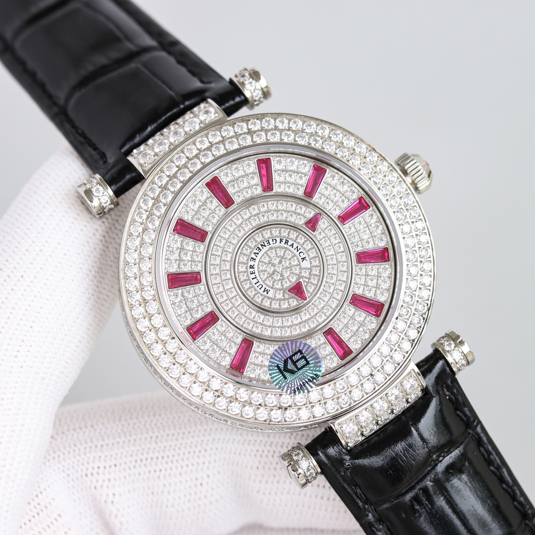 【Super Clone】Franck Muller Double Mystery Ruby Diamond DM 42 D 2R CD Master of Complications Silver