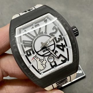 【Super Clone】Franck Muller V45 Carbon Fiber Case White Dial