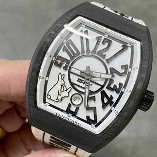 【Super Clone】Franck Muller V45 Carbon Fiber Case White Dial