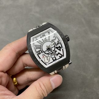 【Super Clone】Franck Muller V45 Carbon Fiber Case White Dial