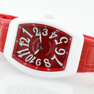 【Super Clone】Franck Muller Women's Yacht Red Dial Leather Strap