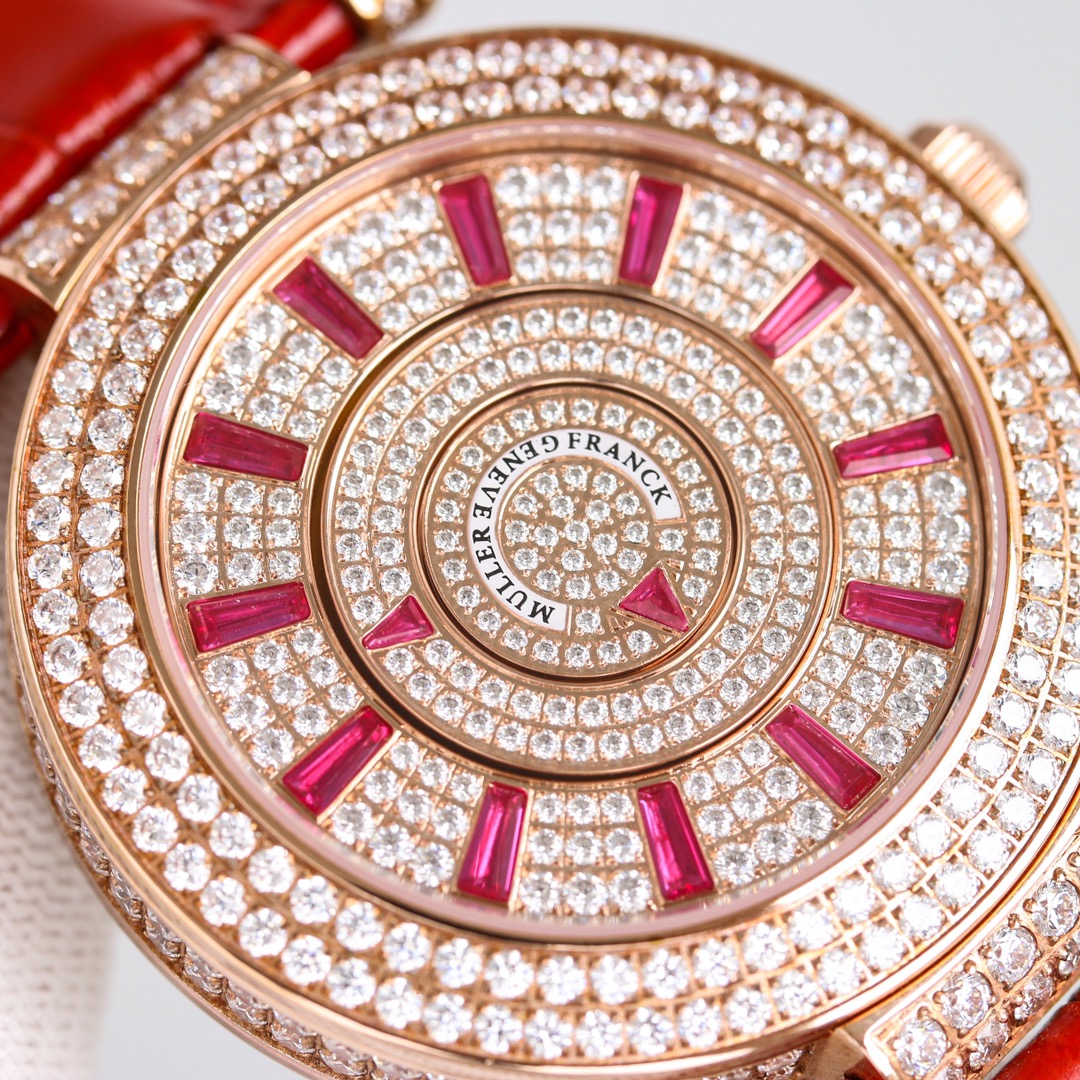 【Super Clone】Franck Muller Double Mystery Ruby Diamond DM 42 D 2R CD Master of Complications Rose Gold