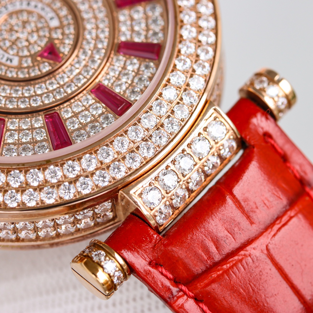 【Super Clone】Franck Muller Double Mystery Ruby Diamond DM 42 D 2R CD Master of Complications Rose Gold