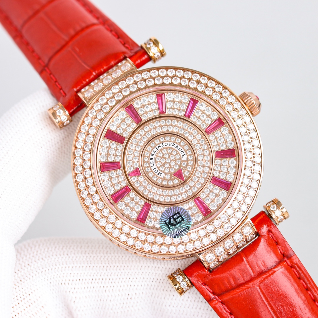【Super Clone】Franck Muller Double Mystery Ruby Diamond DM 42 D 2R CD Master of Complications Rose Gold
