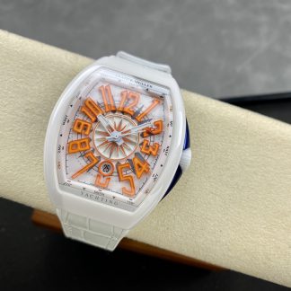 【Super Clone】Swiss Franck Muller Framulan V45 White Ceramic Yacht Model Orange Number