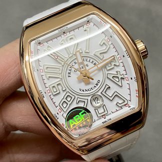 【Super Clone】Franck Muller Vanguard Date Rose Gold V 45 SC DT 5N BC