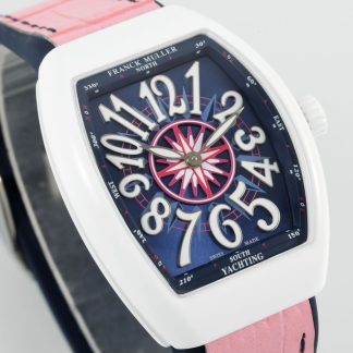 【Super Clone】Franck Muller Women's Yacht Pink Leather Strap