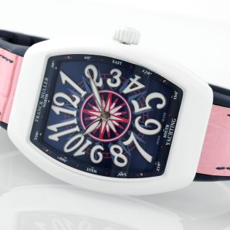 【Super Clone】Franck Muller Women's Yacht Pink Leather Strap