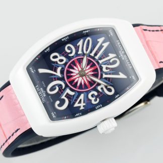 【Super Clone】Franck Muller Women's Yacht Pink Leather Strap