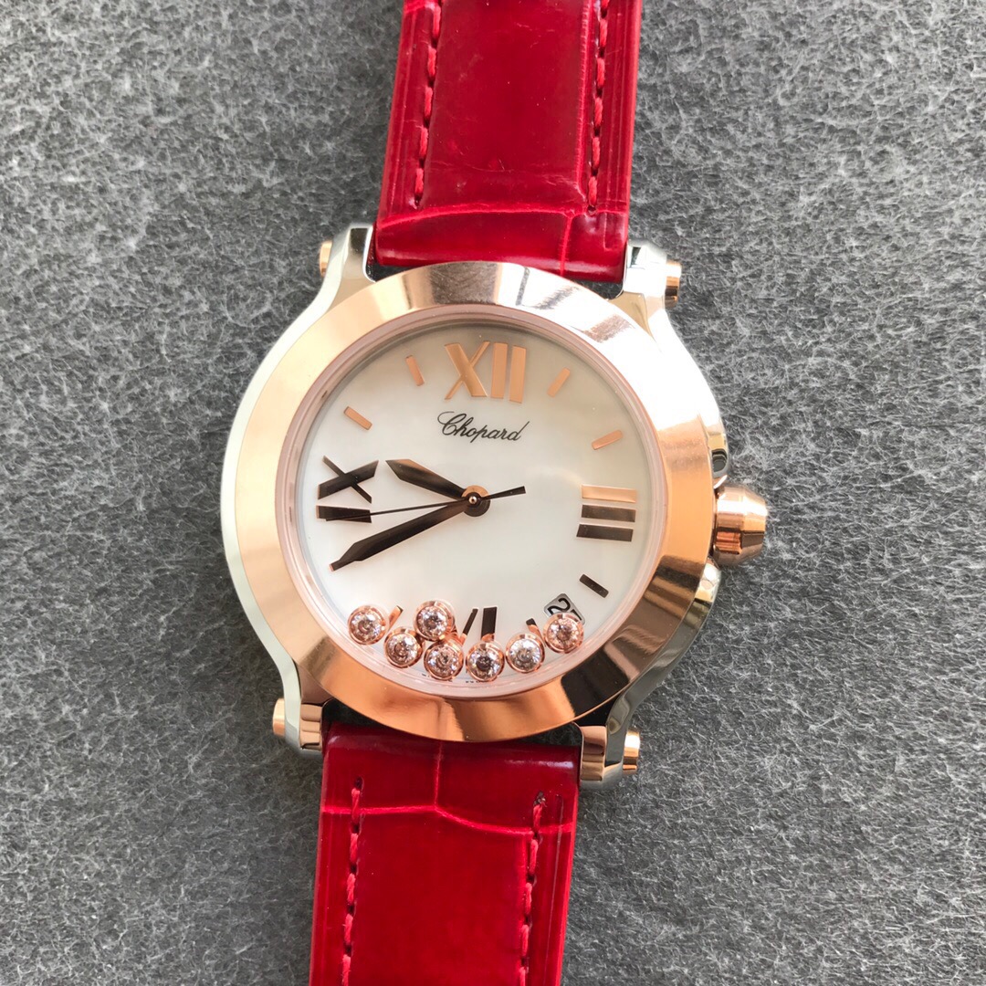 【Super Clone】Chopard Happy Sport White Diamond Dial 278475-3001