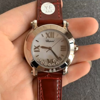 【Super Clone】Chopard Happy Sport White Diamond Dial 278475-3001