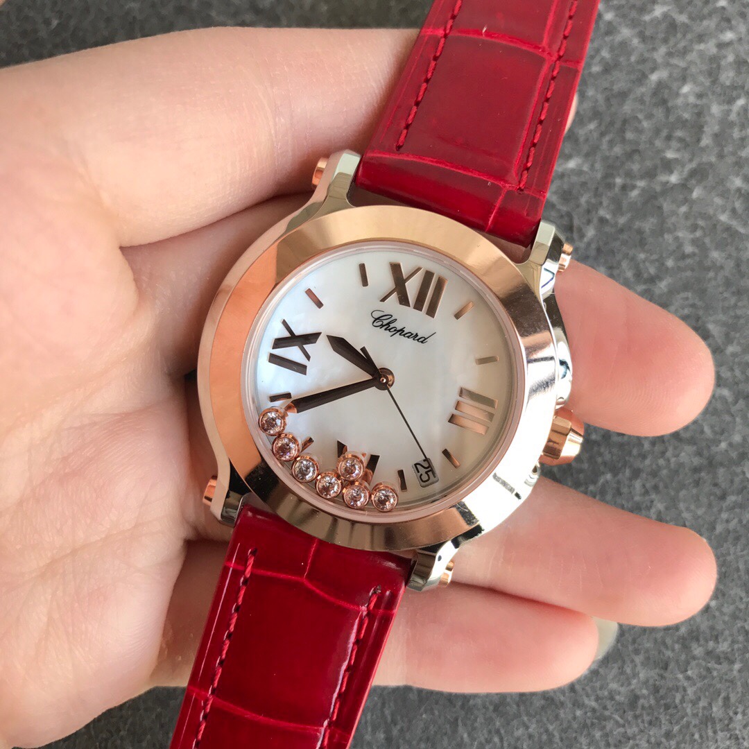 【Super Clone】Chopard Happy Sport White Diamond Dial 278475-3001