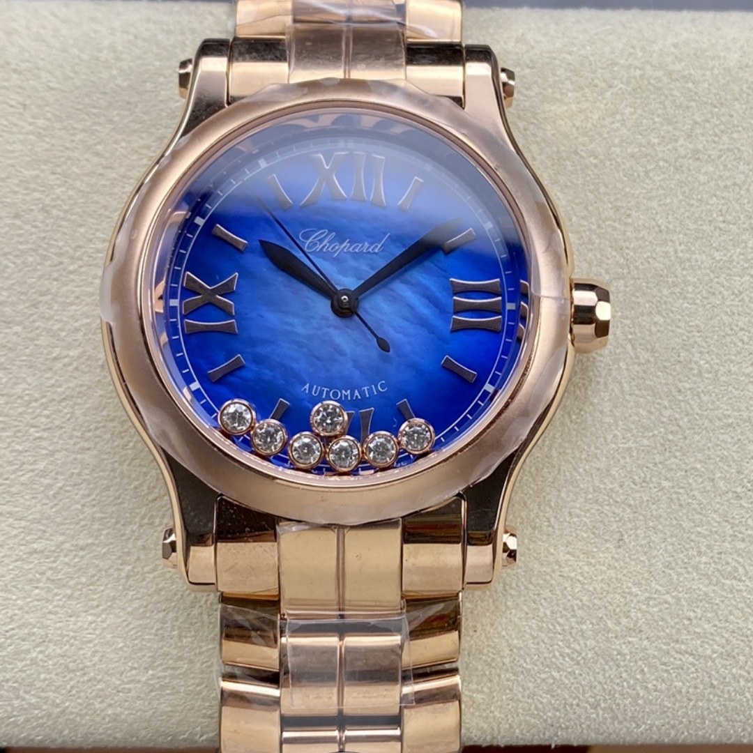 【Super Clone】Chopard Happy Sport Rose Gold Stainless Steel 36mm 278578-6003