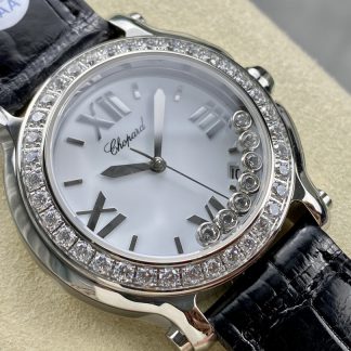 【Super Clone】Chopard Happy Sport Diamond Bezel Women's Quartz Watch 278475-3037