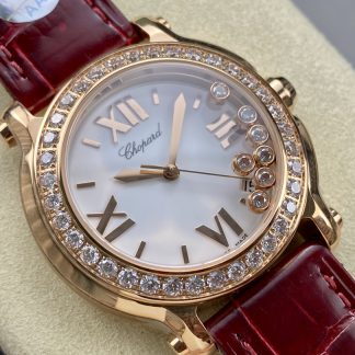 【Super Clone】Chopard Happy Sport Rose Gold Women's Quartz Watch 278475-3037