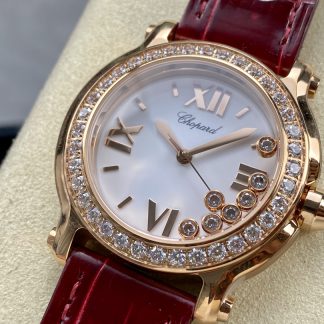 【Super Clone】Chopard Happy Sport Rose Gold Women's Quartz Watch 278475-3037