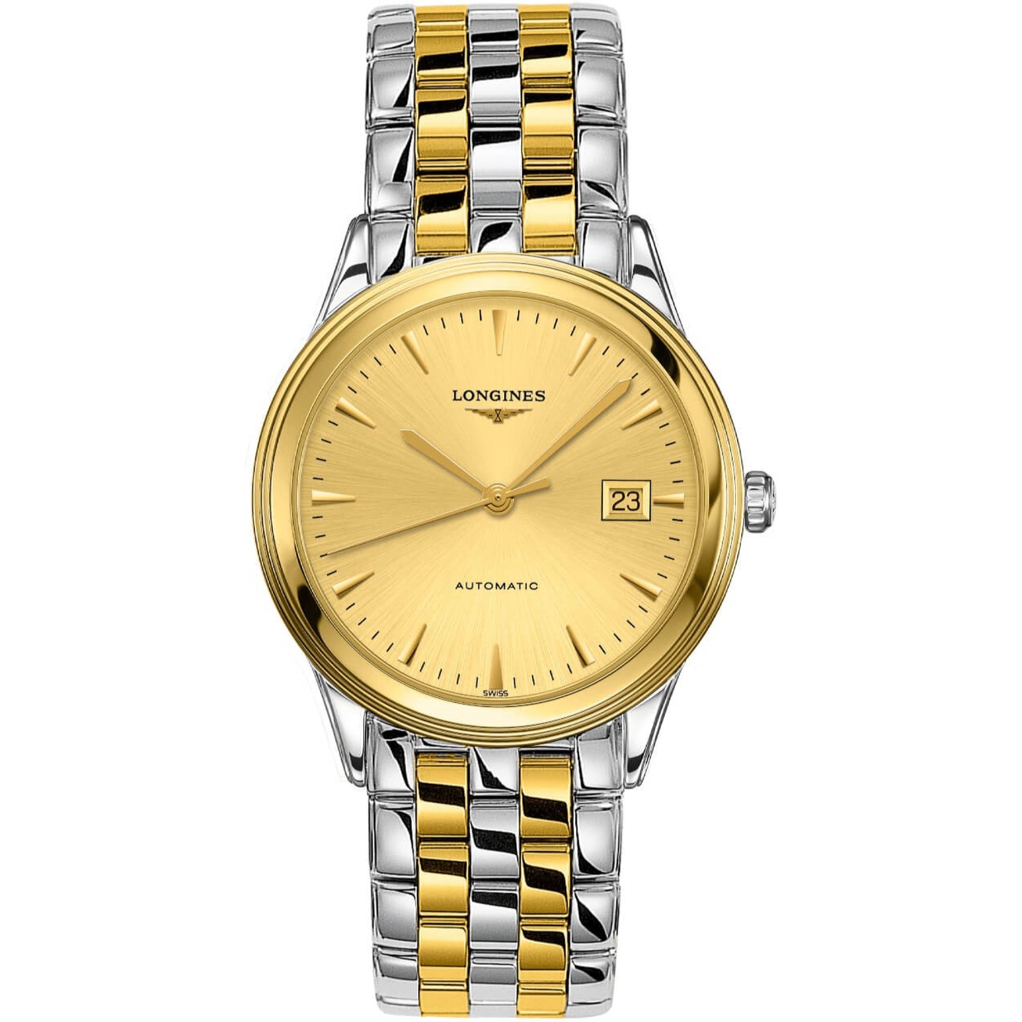【Super Clone】Longines Unisex L4.974.3.32.7 Flagship Two-Tone Stainless Steel Watch