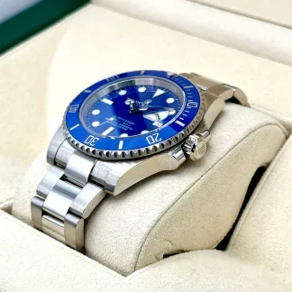 【Super Clone】Rolex Submariner Date Smurf 18ct  41mm White Gold / Blue R116619LB