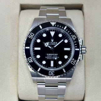 【Super Clone】Rolex Submariner 41mm No Date Stainless Steel Black Dial Black Bezel - 124060