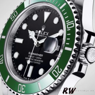 【Super Clone】Rolex Submariner 126610LV Green Rubber Strap Black Dial 41mm Mens Replica Watch