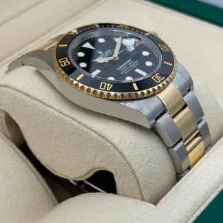 【Super Clone】Rolex Submariner 41mm Two-Tone Yellow Gold Black Dial Black Bezel - 126613LN